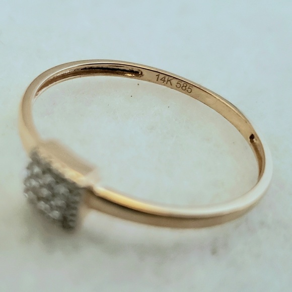 Delicate 14k Rose Gold & Diamonds Ring - Picture 6 of 7